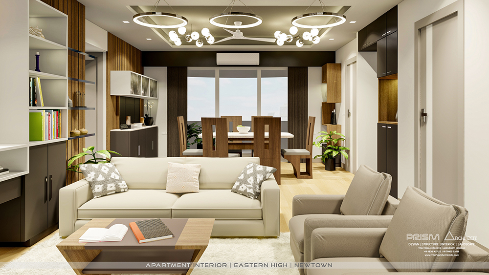 Contemporary Drawing Room Design by Interiors Next at New Town