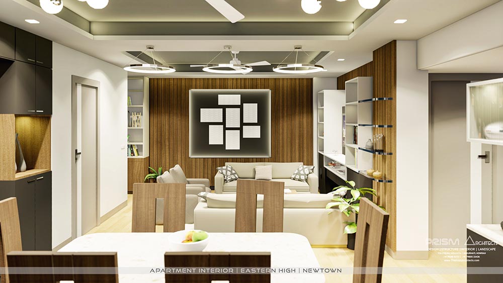 Luxury Living Room Design by Interiors Next at New Town